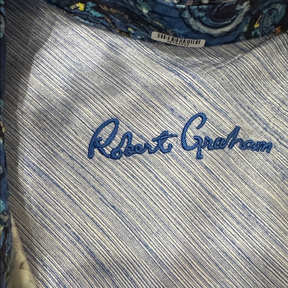 Robert Graham Blue and Black Patterned Shirt - Picture 4 of 5